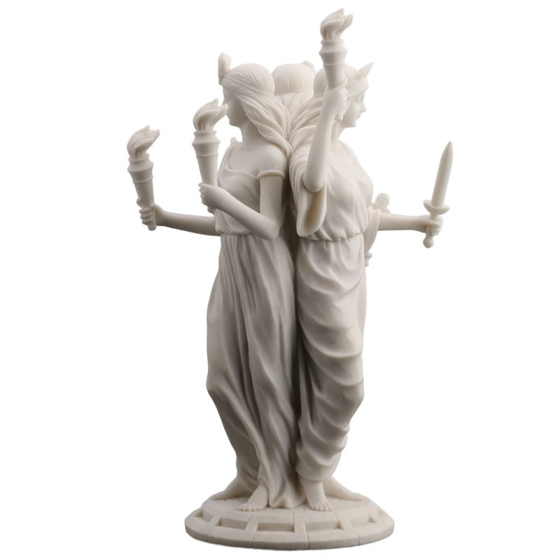 Unicorn Studio Veronese Design 11 3/4 Inch Greek Triple Moon Goddess Hecate Resin Statue Marble Finish - Image 3